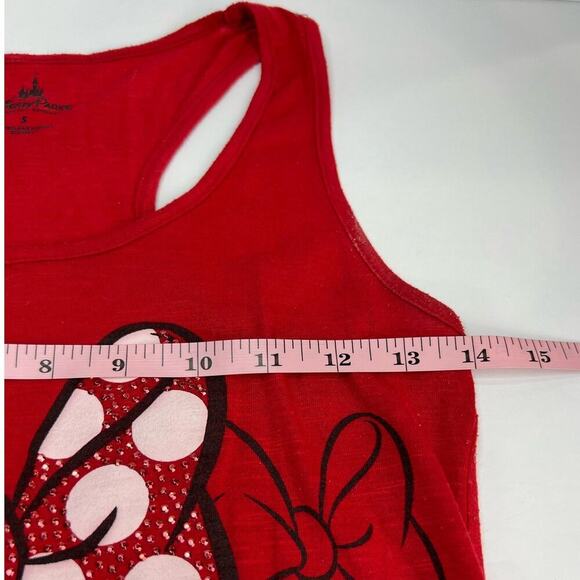Disney Parks Minnie Mouse Classic Bows Red Sleeveless Studded Tank Top Small - Picture 5 of 6